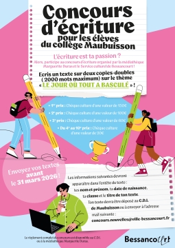 Concours d'écriture des collégiens de Maubuisson