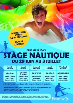 stage nautique 2026
