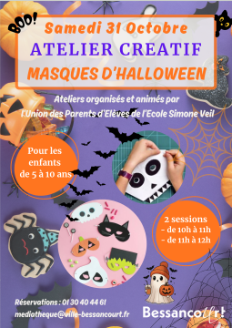  atelier masques Halloween