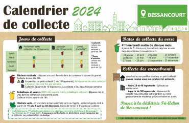 Calendrier collecte déchets 2024