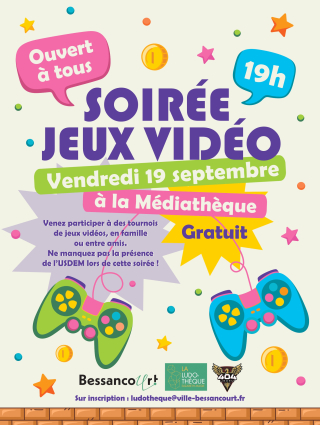 affiche soiree jeux video